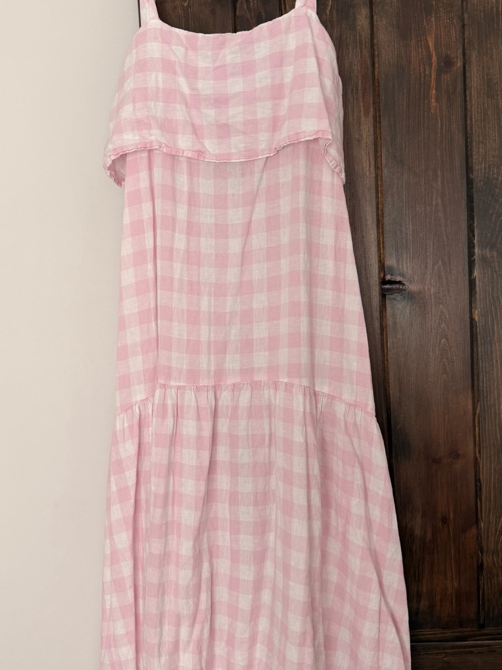 crown & ivy Pink Gingham Tiered Sundress for Kids